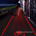 Laser hell farbenfrohes Fahrrad hinten USB wiederaufladbare Lampe